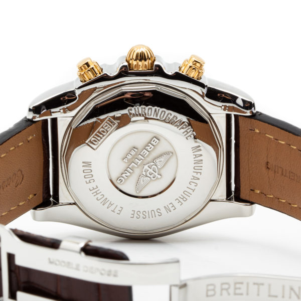 Breitling B01 Chronomat 44mm Steel & Rose Gold Case w/Silver Dial - IB0110 Case Back