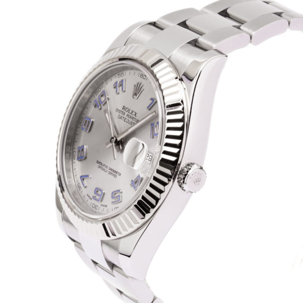 Rolex Datejust 2 Stainless Steel 41mm Case w/Arabic Lilac Dial - 116334 Left Dial
