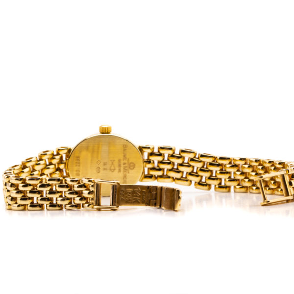Baume & Mercier Ladies Geneve 14kt Yellow Gold & .50ct Diamond Bezel - MX000M1J Clasp