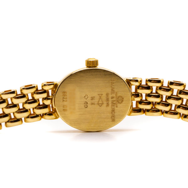 Baume & Mercier Ladies Geneve 14kt Yellow Gold & .50ct Diamond Bezel - MX000M1J Case Back