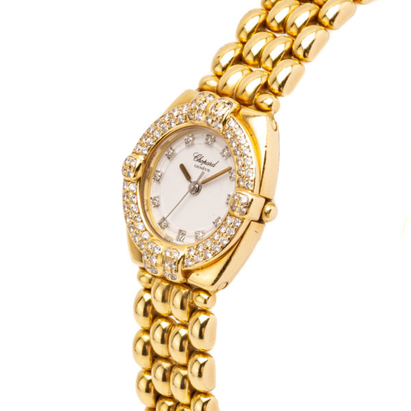 Chopard Gstaad 18kt Yellow Gold 24mm Case w/Diamond Bezel & Hour Markers - 5229 Left Dial